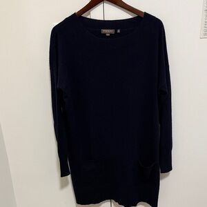 Repeat Cashmere Tunic/Dress in Navy. Blue. Women’s Size Medium.